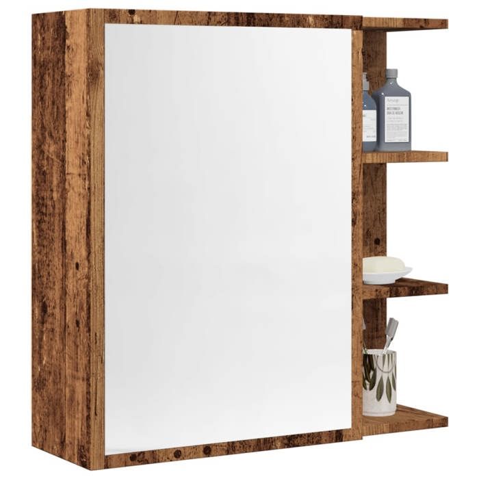 VidaXL Bathroom Mirror Cabinet Old Wood 62.5x20.5x64 Cm, Bathroom Cabinet with Mirror, Cabinet of 856177