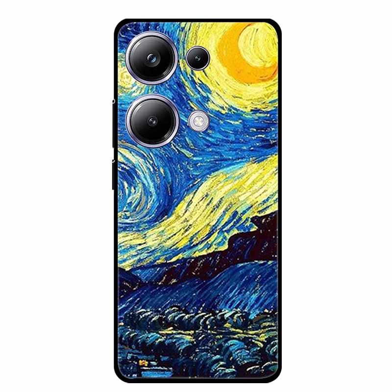 For Xiaomi Poco M6 Pro 4G Phone Case Cover Wolf Shockproof Black Silicone Soft Back Cover Cases For Poco M6 Pro Case M 6 M6Pro