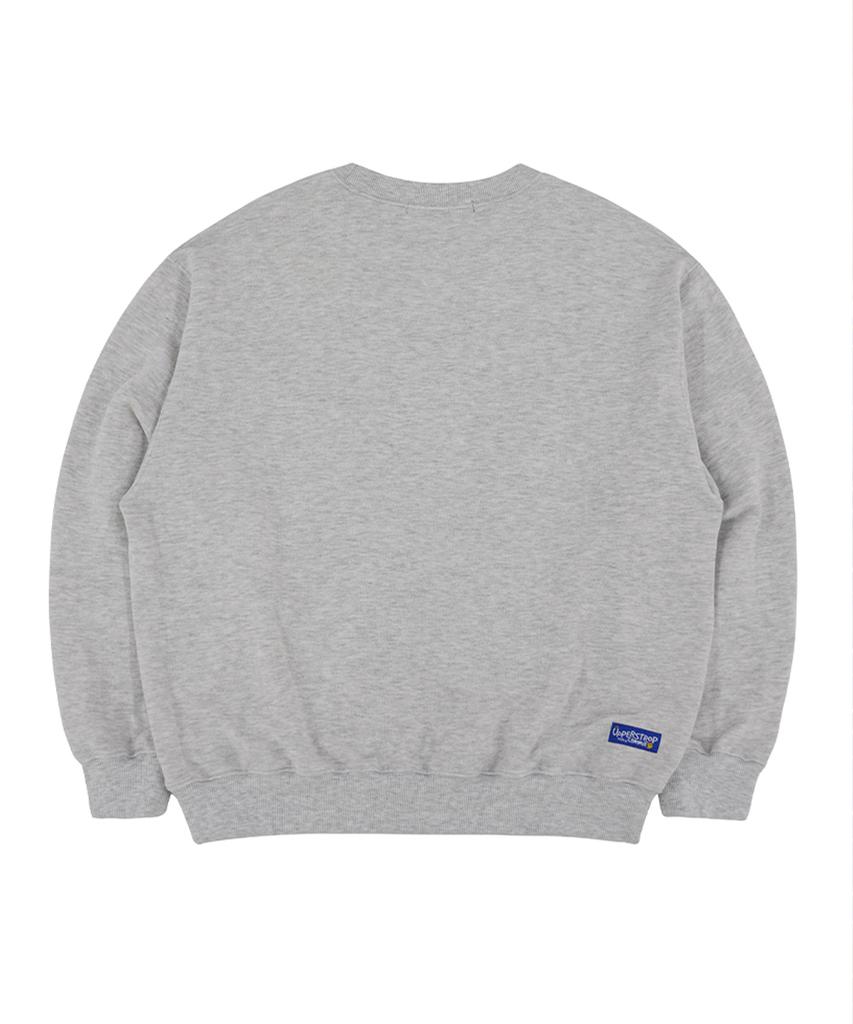 UPPERSTROP [Up3301] New Logo Basic Sweatshirt Light Grey