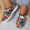 Halloween Pumpkin Print Ghost Skull Canvas Shoes Casual Shoes Single Shoes