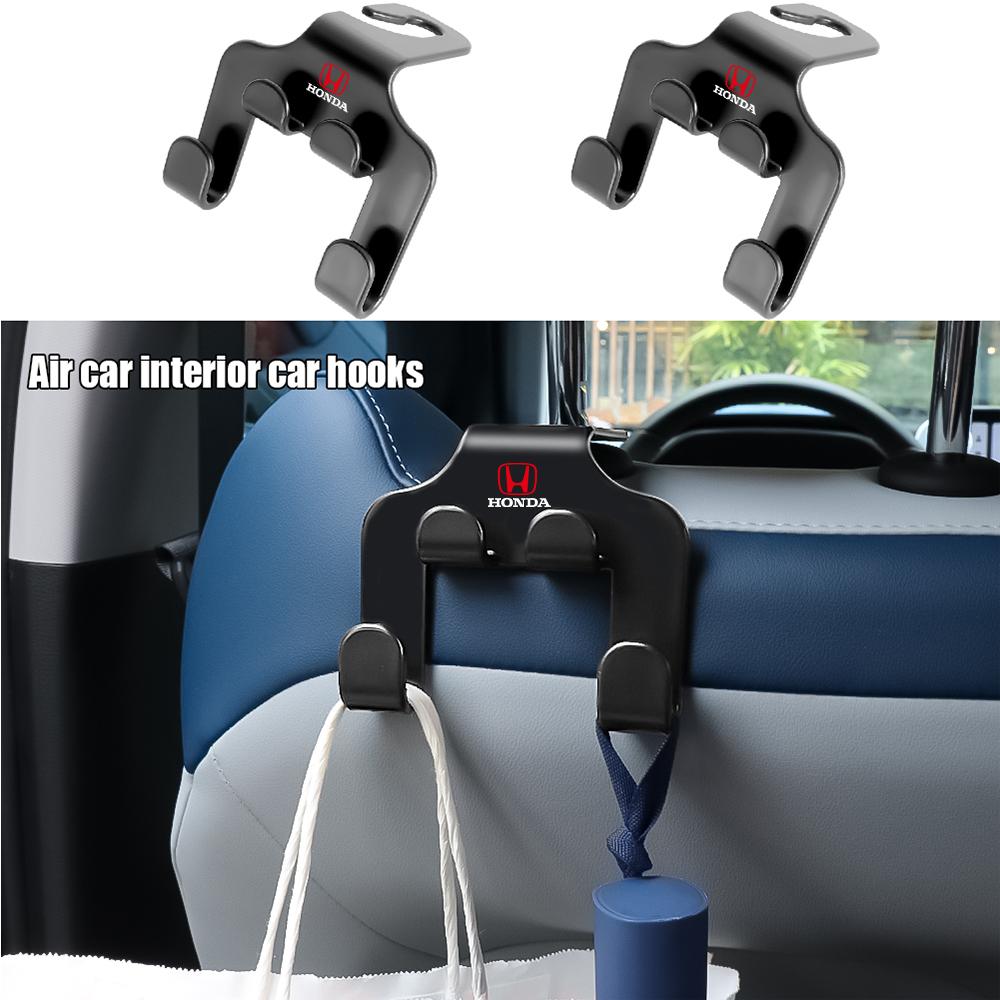 1/2Pcs Multifunction Car Logo Seat Headrest Hook For Honda Civic Fit Jazz Accord CRV HRV City Odyssey QQ Passport Pilot Vezel