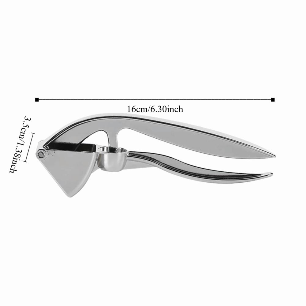 2 in 1 Garlic Press Rust-proof Corrosion-resistant Garlic Masher Labor-saving Zinc Alloy Garlic Squeezer Hawthorn