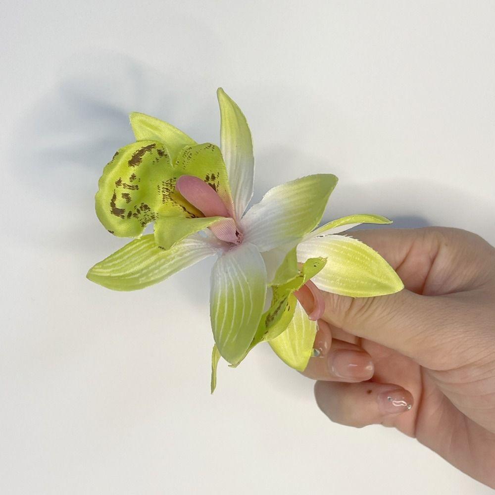 Bohemia Simulation Flower Hair Clip Flower Korean Style Hairpins Orchid Duckbill Clip Ladies/Girls