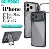 Nillkin для iPhone 17 Pro Max Чехлы для телефонов Устойчивый к УФ-излучению ТПУ+ПК Жесткая задняя крышка Новый металлический чехол-подставка для камеры