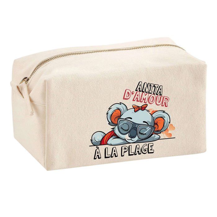 Trousse multifonction Anita Koala à la Plage Cadeau Anniversaire Noël Collègue Départ Retraite | Trousse Scolaire Fournitures Bureau