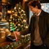 Winter Celebration Gift Christmas Tap-to-Pay Wand, 3D Printed Credit Card Holder with Candy Convenient Payment Wand Cane Handle, Contactless Stick for