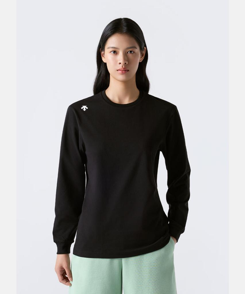 DESCENTE Движение Sorona Cool Свободная футболка с длинным рукавом Черный Sr323Utl72 (Тип)