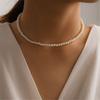 New Fashion Pearl Necklace Clavicle Chain For Elegant Women Gift Anniversary Wedding Neck Jewelry Love Pendant