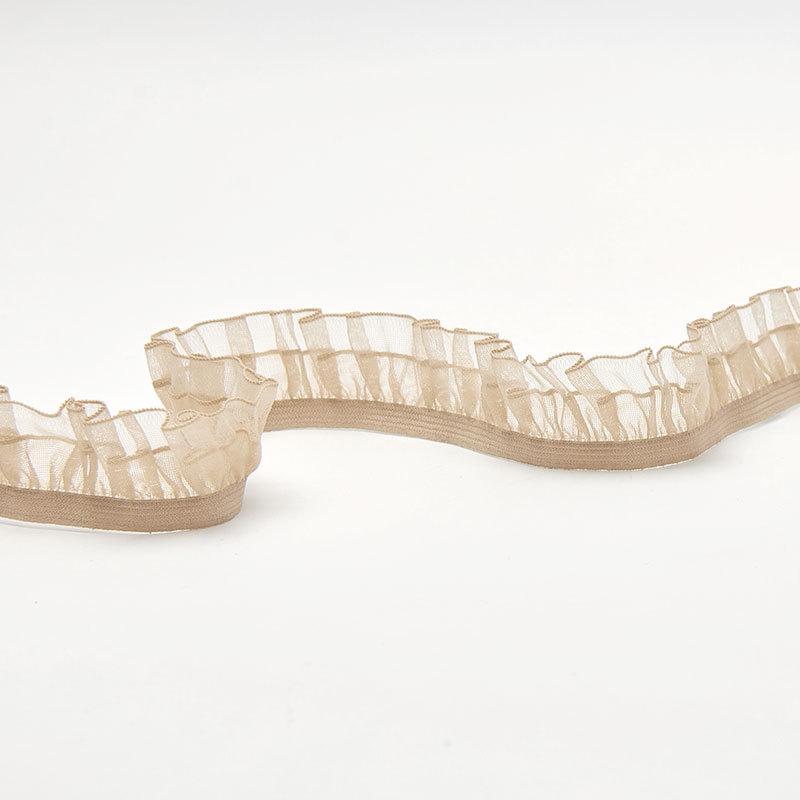 Эластичная сетчатая кружевная отделка для DIY декора - Плиссированный дизайн с оборками