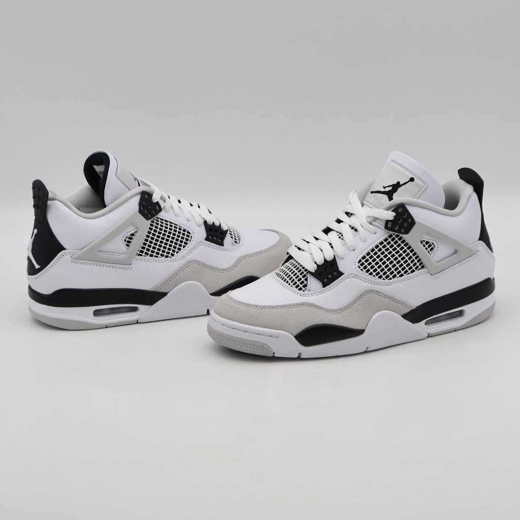 DH6927-111 Nike Air Jordan 4 Military Black White Neutral Grey (Мужской)