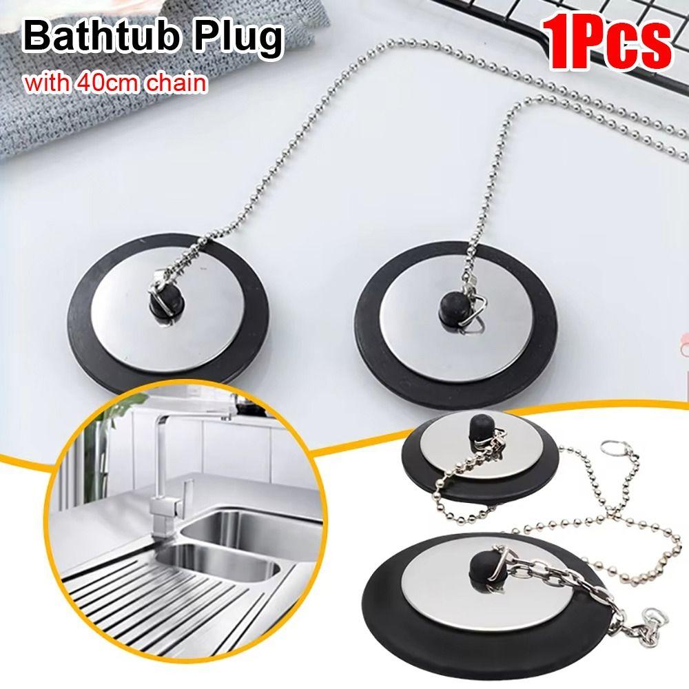 1Pcs Universal Bath Tub Drain With Chain Bathtub Plug New Tub Stopper  Bathtub Accessories