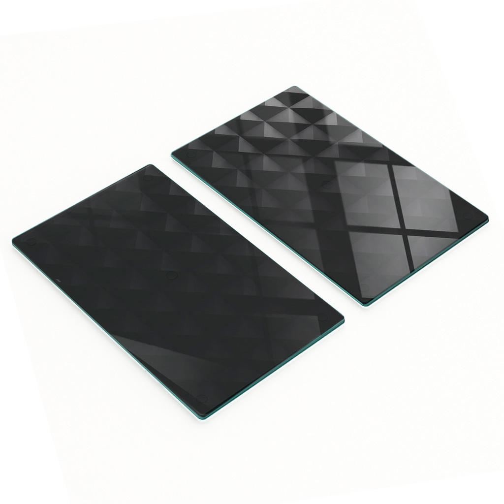 Glass Decorative Boards for Serving Snacks Abstract 2x30x52 cm
