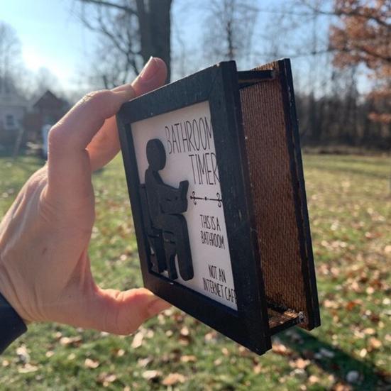 Песочный таймер для унитаза, рамочный таймер для ванной комнаты, песочные часы, напоминание о времени в туалете, подарок в виде белого слона для мужа, папы, подростков, наполнители для чулок