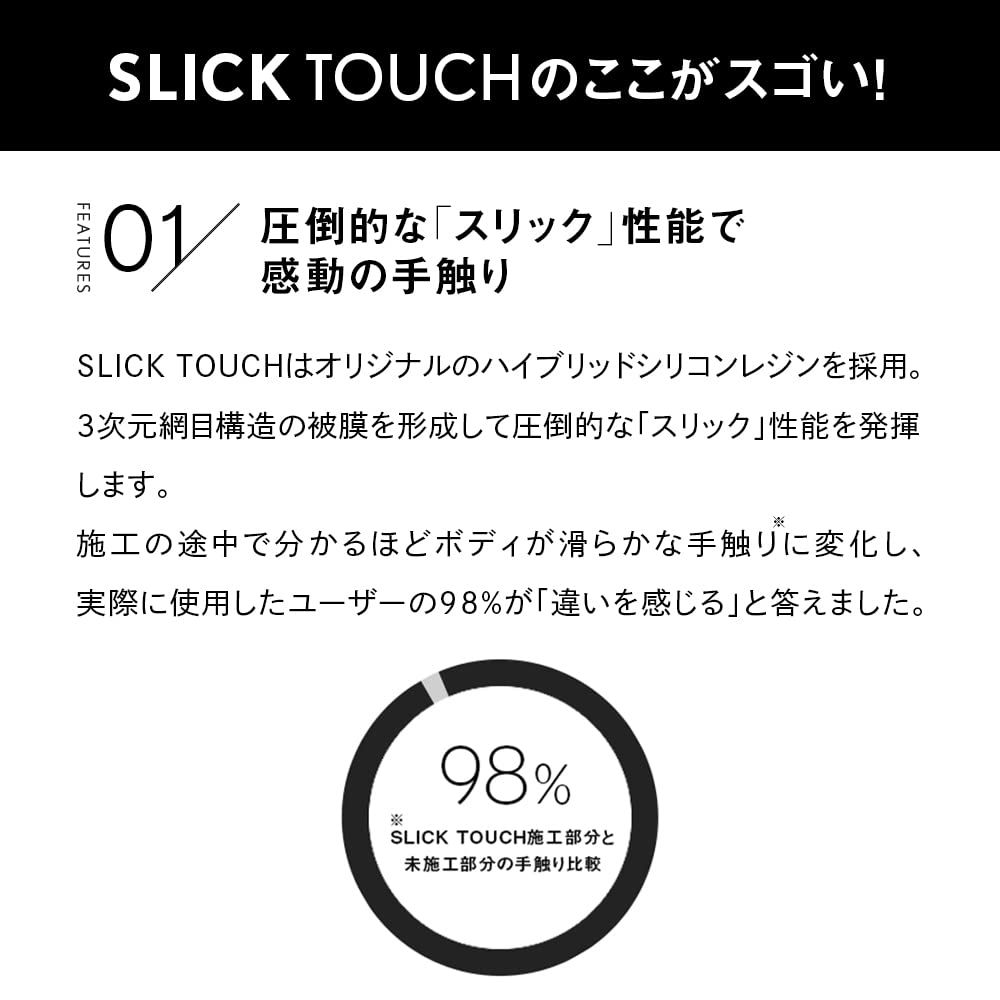 SLICK TOUCH Pika Pika Rain Верхнее покрытие-герметик для восковых автомобилей, на основе стекла, водоотталкивающее, скользкое, ультра-глянцевое, высокопрочное,