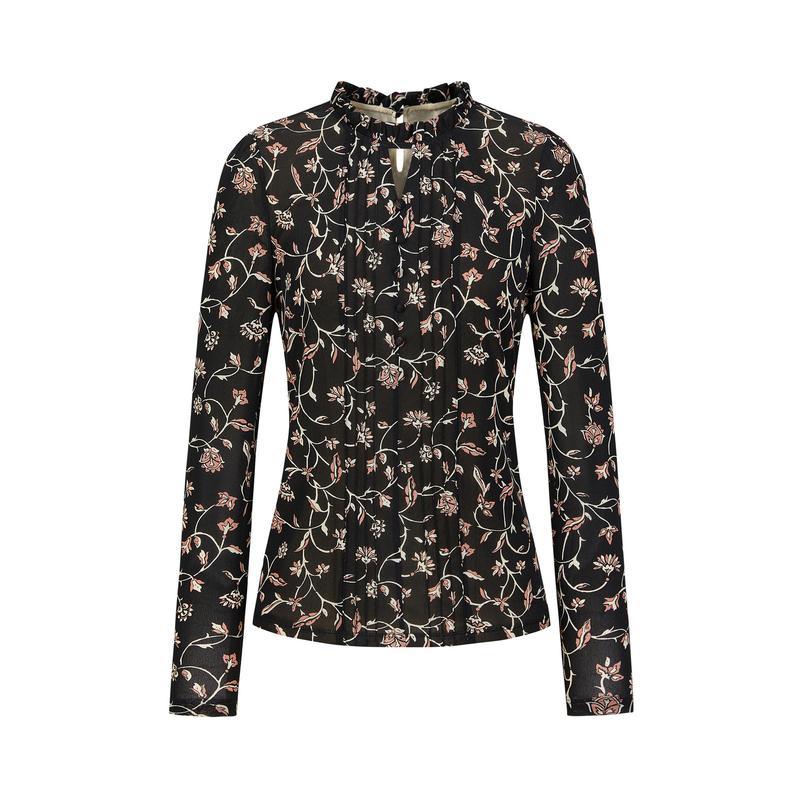 JZ Romantic Lace Peony Flower Slim Fit Top
