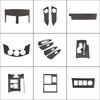 For Toyota RAV4 2006- Car Styling Soft Carbon Fiber Central Control Panel Interior Sticker Car Modification Accessories