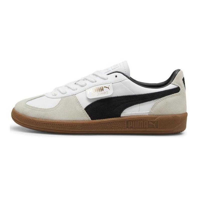 Puma Кроссовки унисекс Palermo Leather White Black Gum Vapor-Grey 396464-01