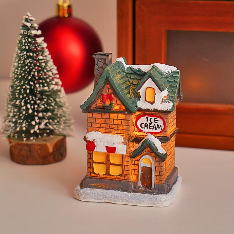 Christmas Decorative Micro-landscape Illuminated Cabin Party Atmosphere Decorative Gifts