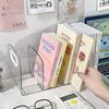 Удобные прозрачные акриловые подставки для книг с ручкой Органайзер для стола Разделенная подставка для книг Настольная стойка для сортировки Принадлежности для учебы