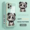 Для iPhone 16 15 Max Samsung S24 S23 Plus A15 A35 A53 A73 Xiaomi 11T 12T 13T Redmi 13C милый мультяшный панда мягкий TPU полный защитный чехол для объектива