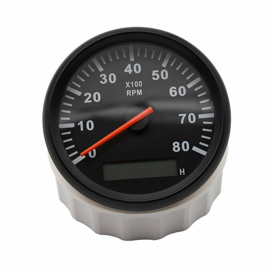 85mm Car Tachometer Tacho Gauge 8000 RPM Meter Red LED Backlight Stepper Motor