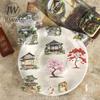 JIANWU 60mm*200cm Vintage Japanese Countryside Landscape Material Collage Scrapbook PET Tape Creative DIY Journal Stationery