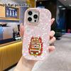 Phone Case: 2D flat design suitable for iPhone 18 17 16 15 14 13 Pro protective case, couple style, flaming slot machine, Christmas and Halloween gift