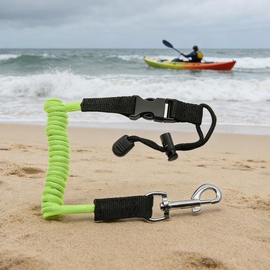 Страховка для весла каяка, прочная, выдвижная, спиральная, ремешок-шнурок, страховочный ремень, веревка от потери, для каякинга, лодочного спорта, каноэ, аксессуары для сапборда