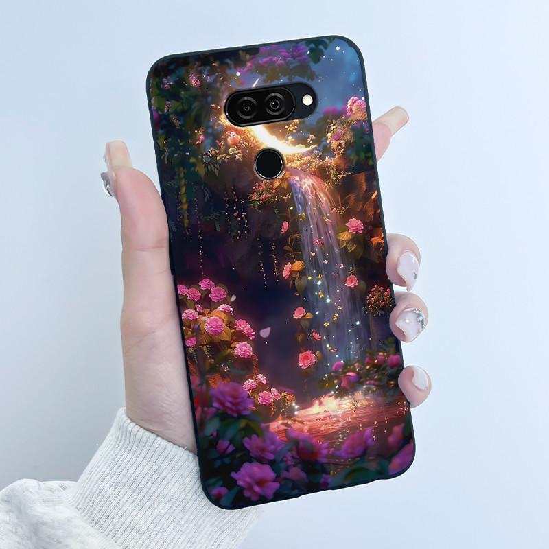 Чехол для LG Q70 Корпус LM-Q730N Роскошный Милый Кролик Любовь Смешной Ультратонкий ТПУ Черный Силикон Мягкий Чехол для LGQ70 Q 70 Чехол для Телефона