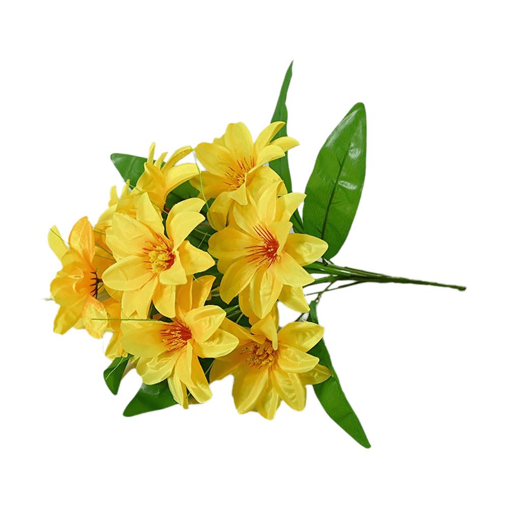 12 Heads Simulation Lotus Flower Multicolor Faux Flower Artificial Lily Flower Home Decoration