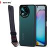 (В комплекте ремешок на запястье)Чехол IBMRS для vivo Y38, полупрозрачный матовый защитный чехол на всю заднюю часть корпуса, устойчивый к царапинам, ударопрочный чехол для телефона - черный камуфляж