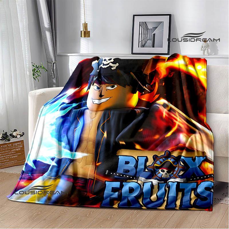 Game B-blox fruits printed blanket Picnic blanket Warm blankets Outdoor Blanket Home bed linings blankets for beds Birthday Gift
