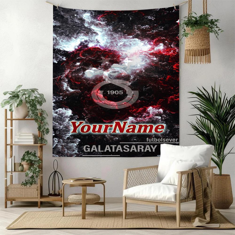 Galatasaray Custom Your Name Wall Decor Tapestry Art For Pet Memorial Birthdaywedding Party Backdrop Family Gift