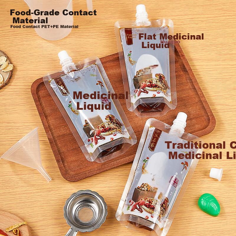 Traditional Chinese Medicine Sachet 250ml*50pcs Herbal Liquid Sealed Packaging Bags Heat-Resistant Medicine Bags