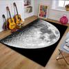 Moon's Cratered Surface Patterned Carpet, Non Slip Mat Suitable for Living Room and Bedroom Sofas
