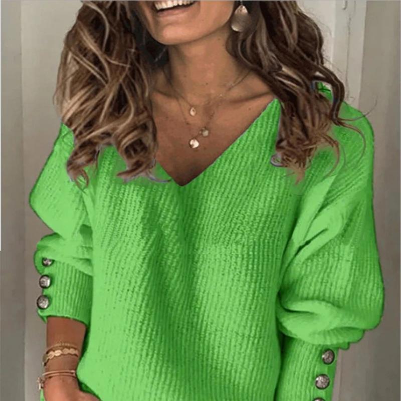 Новые женские осенние и зимние пуловеры с высоким воротником, свитер, женская мода, пуловер с v-образным вырезом и длинными рукавами, однотонные свитера, топы