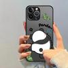 Милый Забавный Чехол с Пандой для iPhone 17 Pro Max 13 Mini XS XR 15 12 14 7 8 SE 11 Air 16 Plus Funda Задняя Крышка Телефона