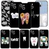 Чехол для телефона для iPhone 16 15 14 13 12 11 Pro Max XS X XR SE 7 8 Plus Мягкий силиконовый чехол Стоматолог Зубной Зуб Милые Зубы
