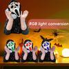 Resin Ornament Luminous Pink Screaming Ghost Face For Halloween Decor Event