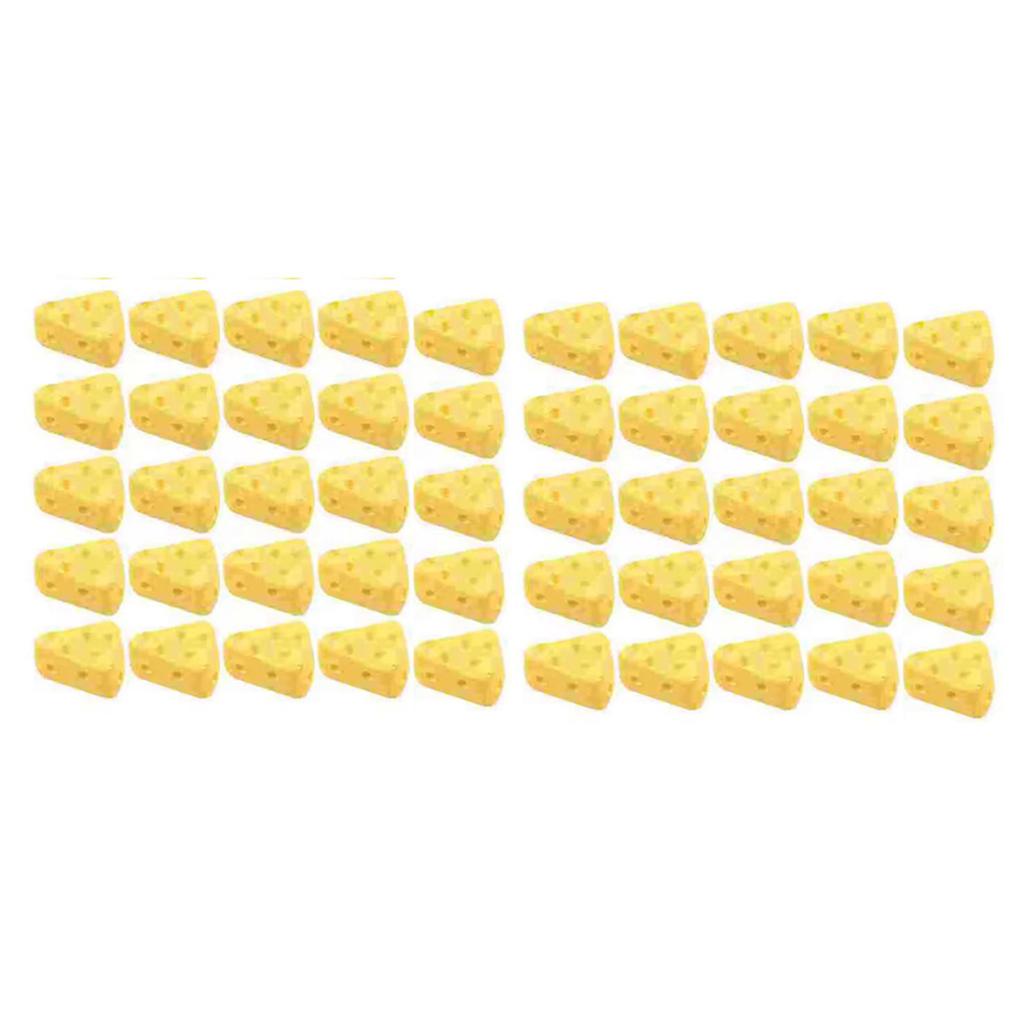 50 Pcs Model Simulation Cake Child Cakes Artificial Cheese For Display Plastic Cheeses Models