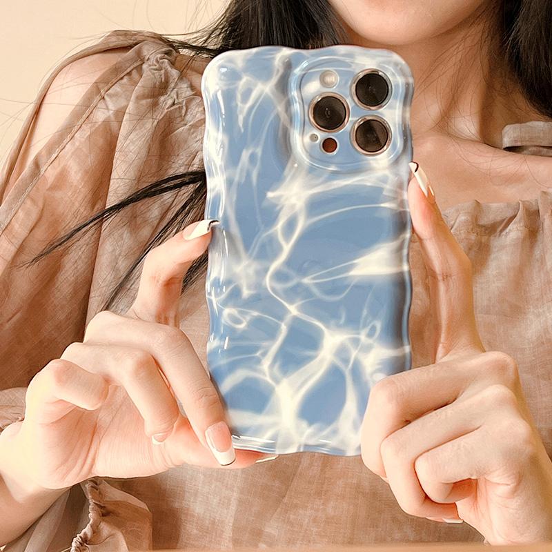 Роскошный модный мраморный чехол для телефона с волнистыми волнами для Iphone 11 12 13 Pro Max X Xr Xs Max, мягкий противоударный чехол-бампер, эстетичный чехол