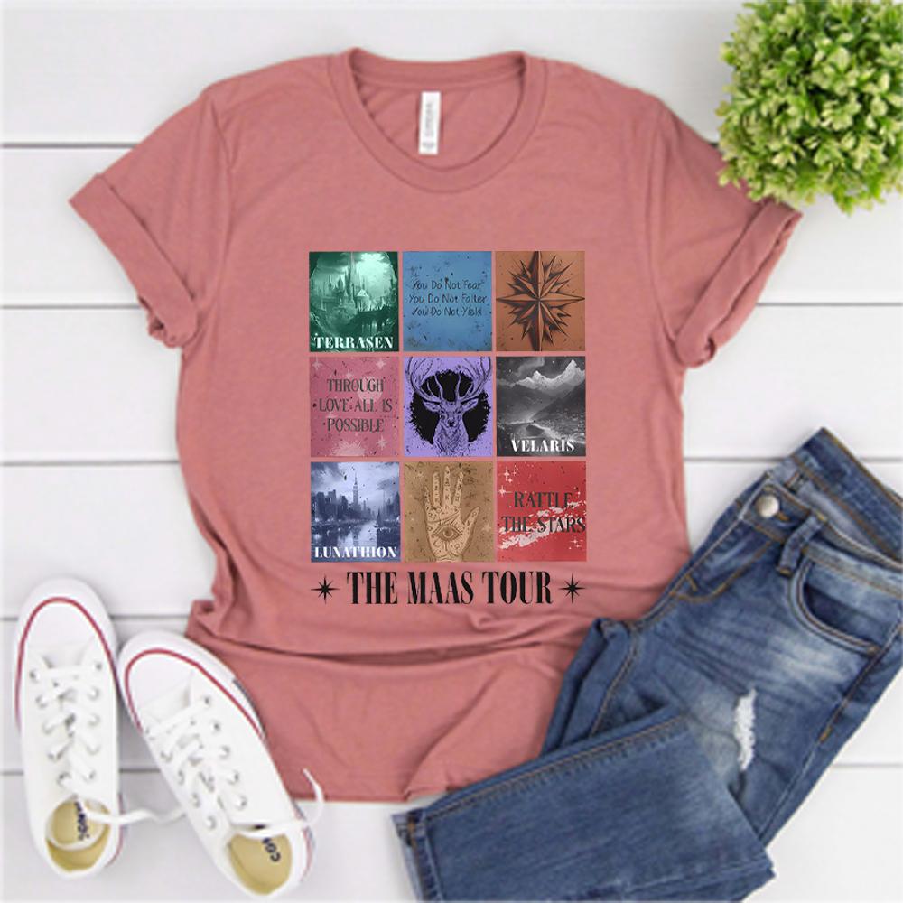 Футболка Sarah J Maas Eras Tour Футболка The Maas Tour Футболка ACOTAR Футболка Crescent City Мерч Throne of Glass Топ SJM