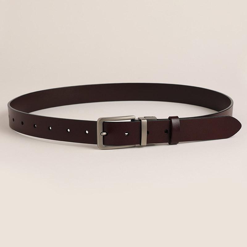 Кожаный деловой ремень для женщин и мужчин с регулируемой посадкой для офиса и официальной одежды