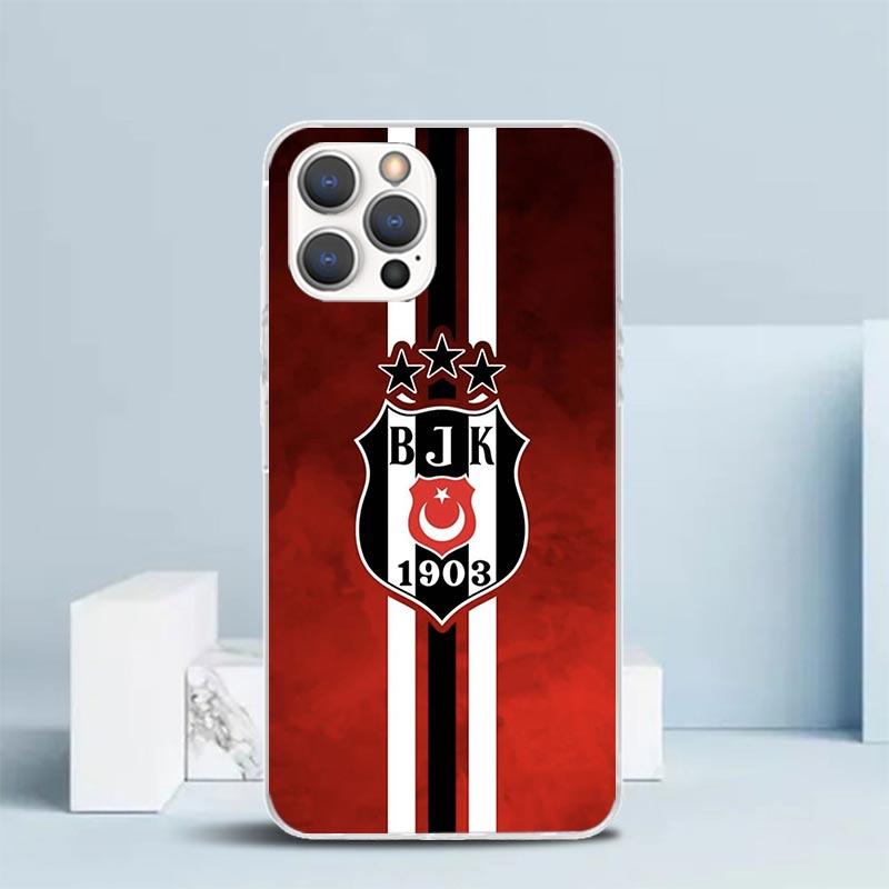 B-Besiktas B-BJK Мягкий Чехол для iPhone 16 17 Air 15 14 Pro Max 16E Чехол для Телефона 13 Mini 12 11 7 SE 8 Чехлы с Рисунком Fit 16 17