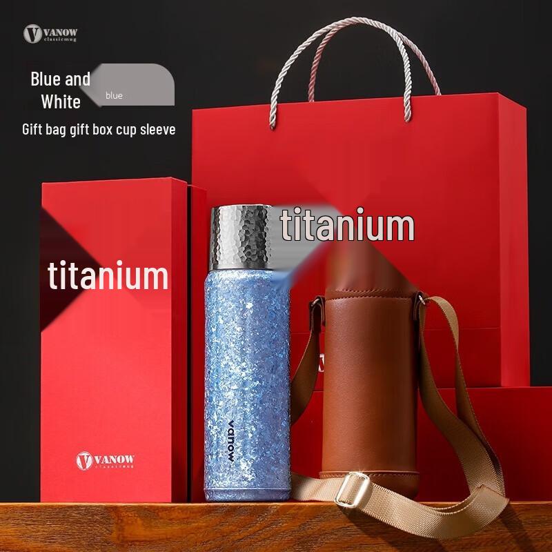 Двустенная титановая термобутылка-заварник Vanow