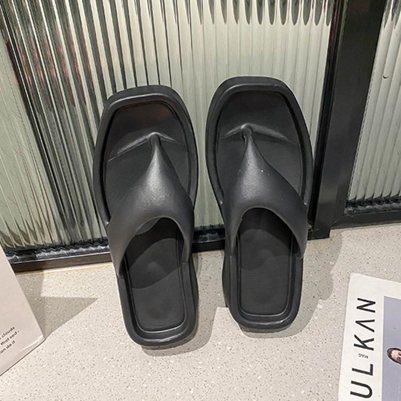 Модные женские тапочки с узором «елочка», уличные сандалии Macaron на толстой подошве, удобные женские тапочки