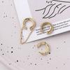 Ear Hole Chain Zinc Zinc Alloy Rhinestone  Hoop Earrings Cartilage Stud Ear Bone Clip Earring Ear Clip