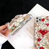 Чехол со стразами и блестками для Realme C75 C75X C73 C71 C61 C55 C51 C53 C35 C31 C30 C33 C25 C21Y C25Y C21 Кристальное сердце Цветочный Блестящий Алмазный Чехол