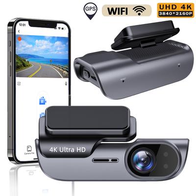 4K Автомобильный видеорегистратор с GPS Wi-Fi Dash Cam UHD Запись Видеорегистратор 24-часовой мониторинг парковки Камера для автомобиля Широкий угол 170°
