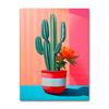 Vintage Modern Cactus Botanical Flower Vase Minimalist Wall  Print Canvas  Posters for Living Room Modern Home Decor